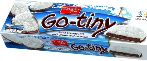 BISCUITS GO-TINY WITH MILK CREME & COCONUT POWDER 120g